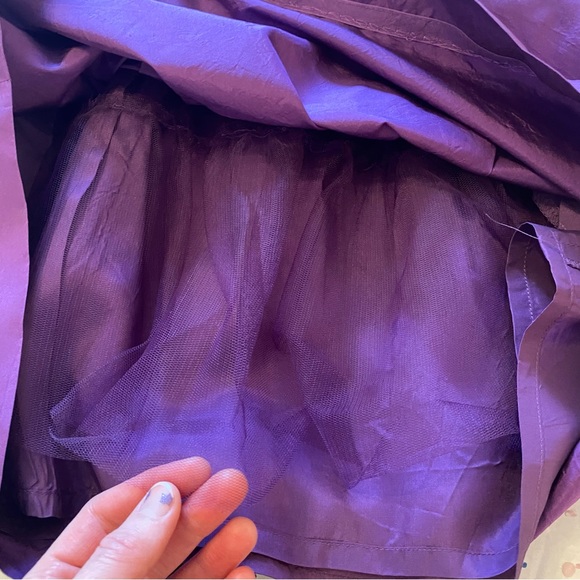 J crew Purple Pleated Mini Bubble Silk Taffeta tulle Skirt Size 4 - Picture 12 of 14